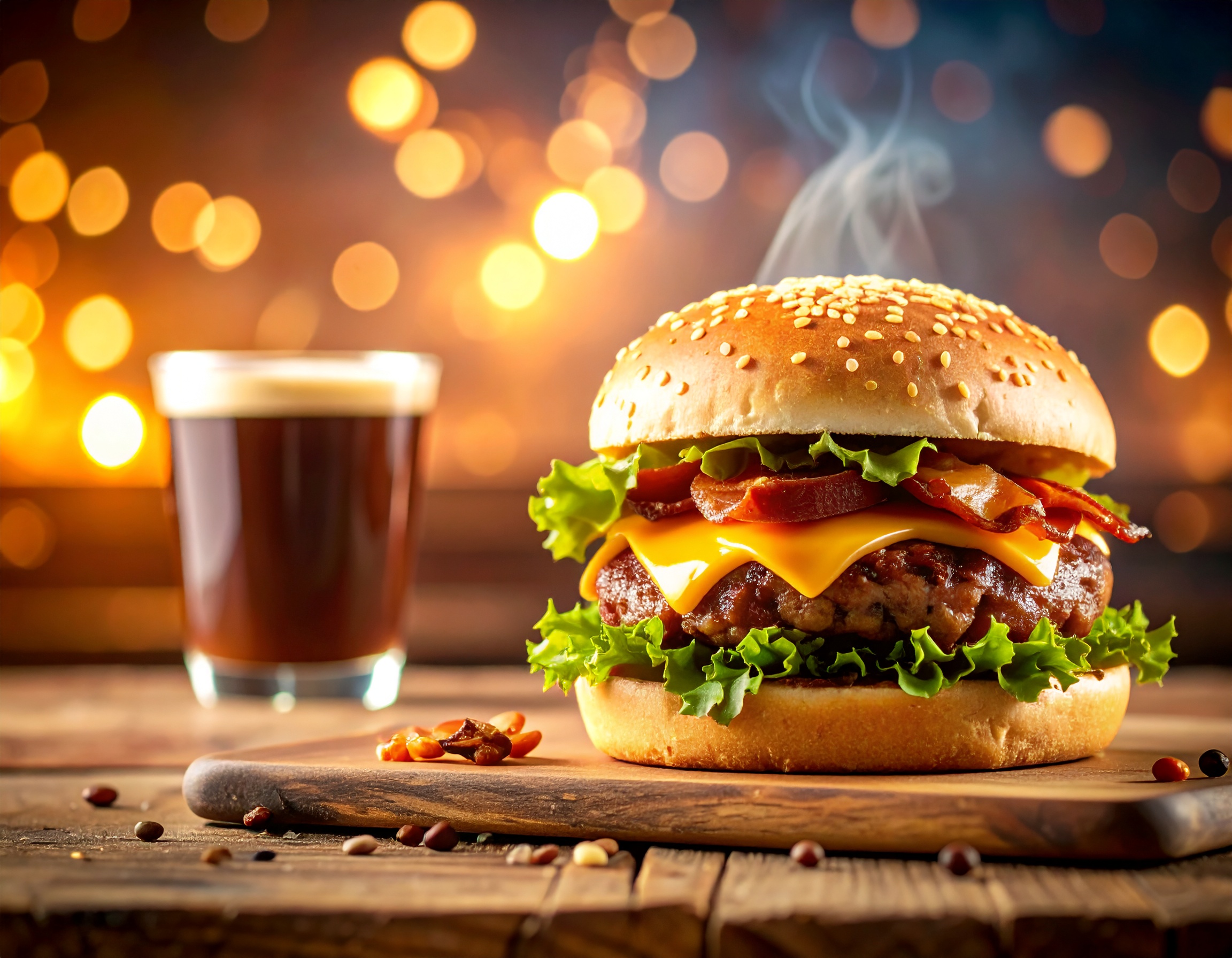 バーガーとコーヒー